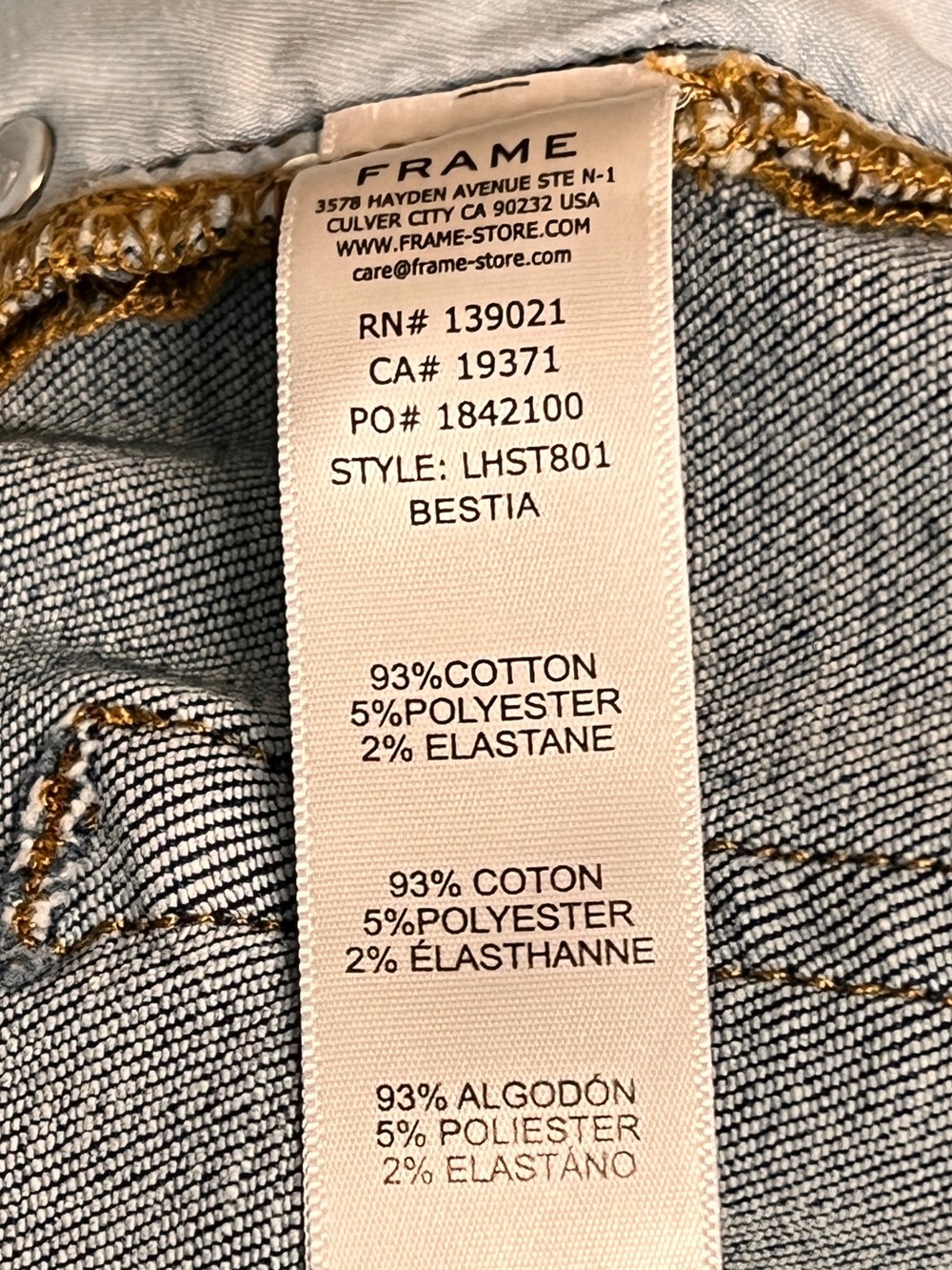 FRAME Le High Ankle Straight Leg
Jeans Bestia Blue Size 33 - Picture 9 of 16